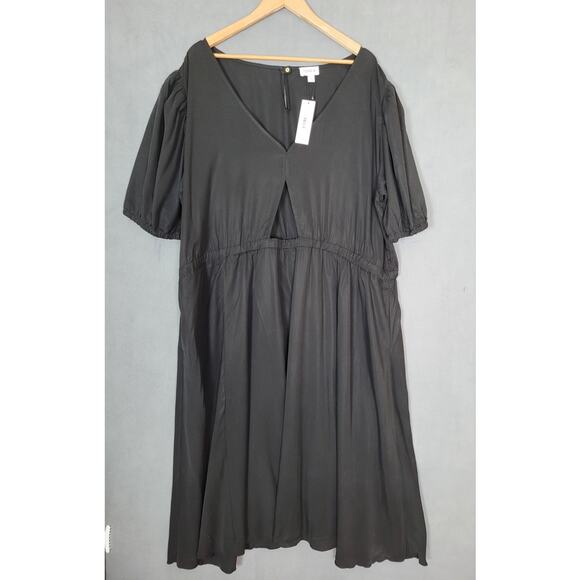 TEREA Womens Plus Size Jayla Cutout Midi Swing Dress 4X - Picture 1 of 10